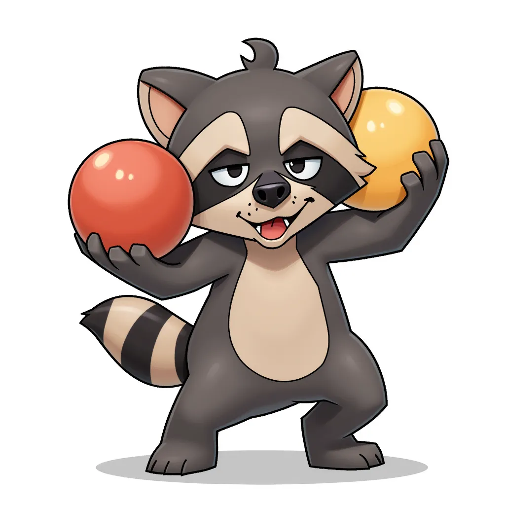 raccoon dog with huge balls