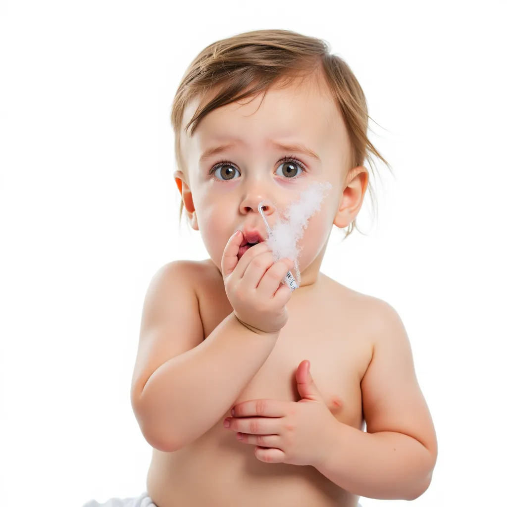 baby blowing some coke