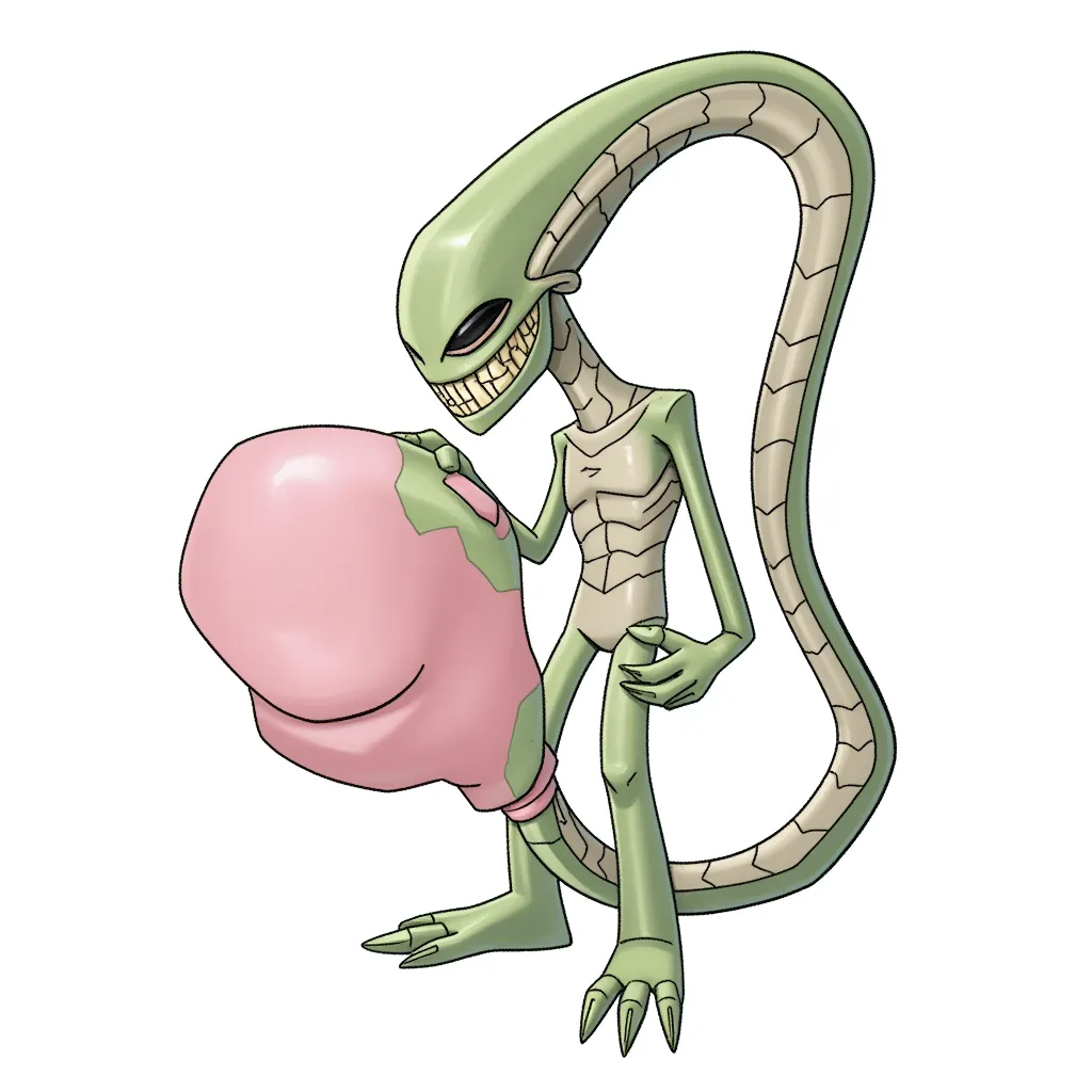 alien with a huge phallus