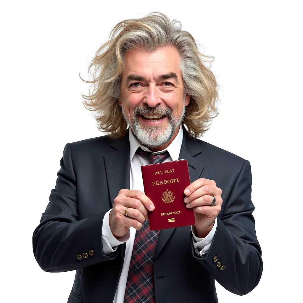 robert plant with a new passport after mass shooting