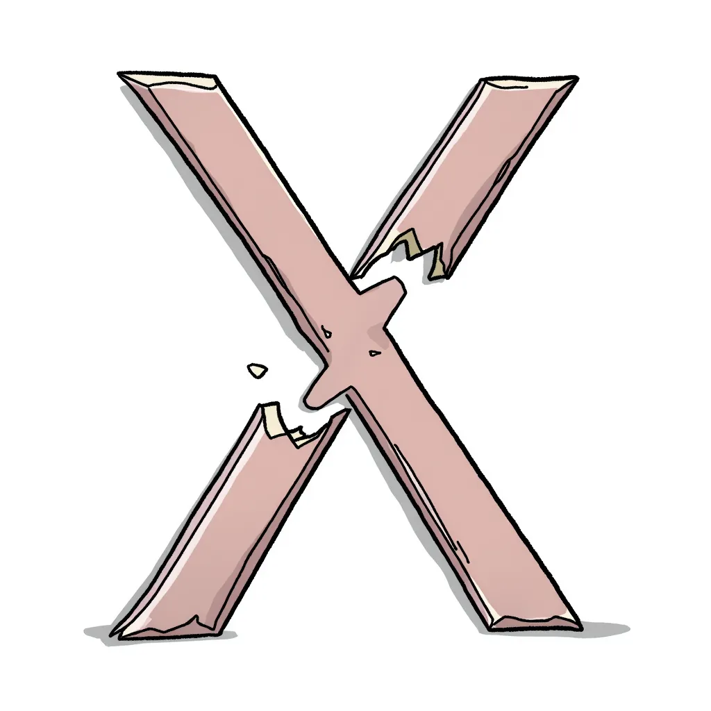 X being penetrated by another X