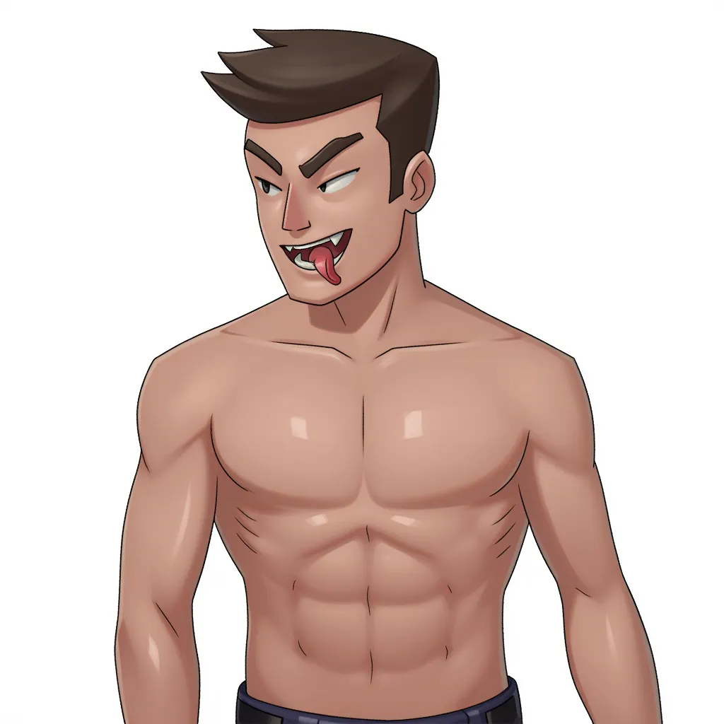 horny teen boy with visible erection