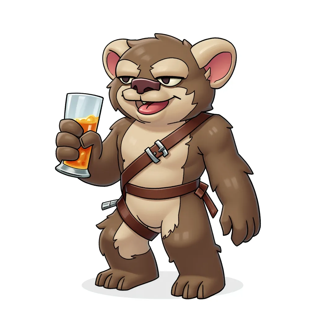 a drunk ewok
