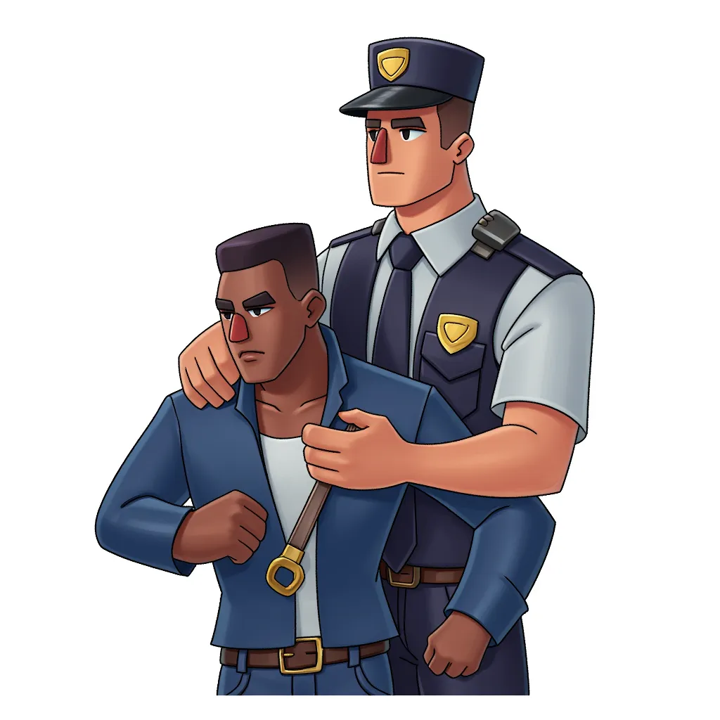 white cop arresting a black man