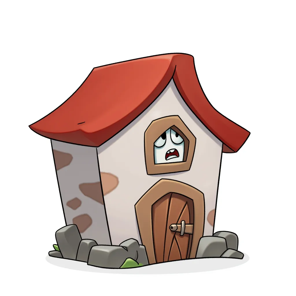 A sad small hut, what could make this cute house suffer?
