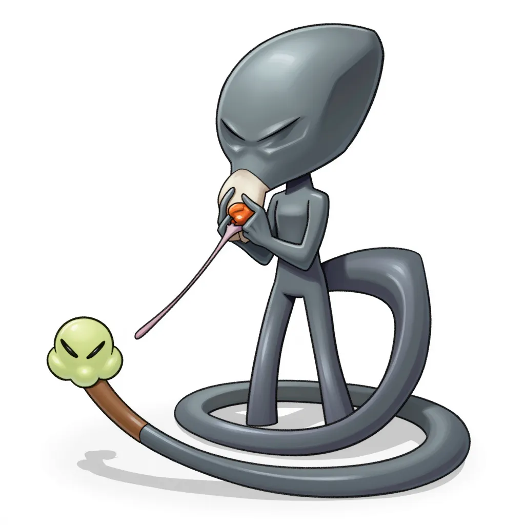 An alien with a penis