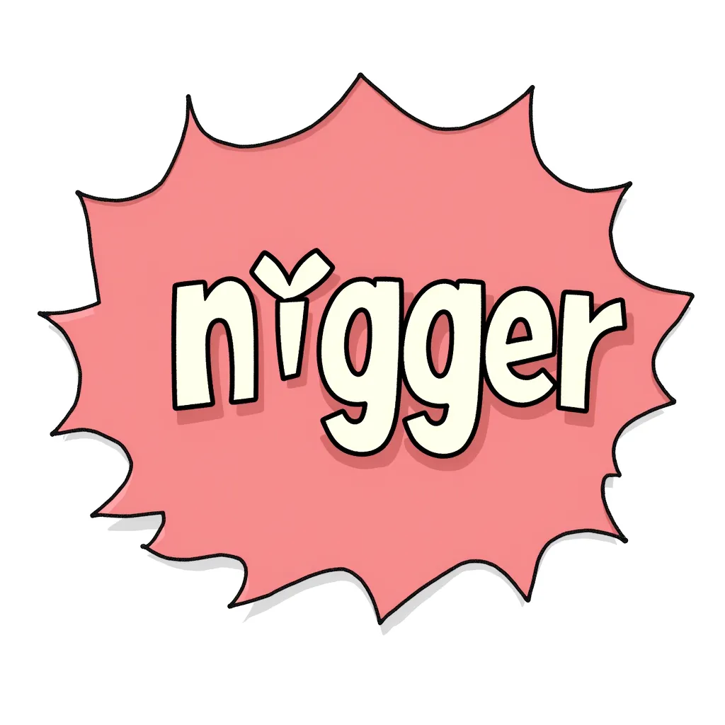 a sign that says "n*gger"