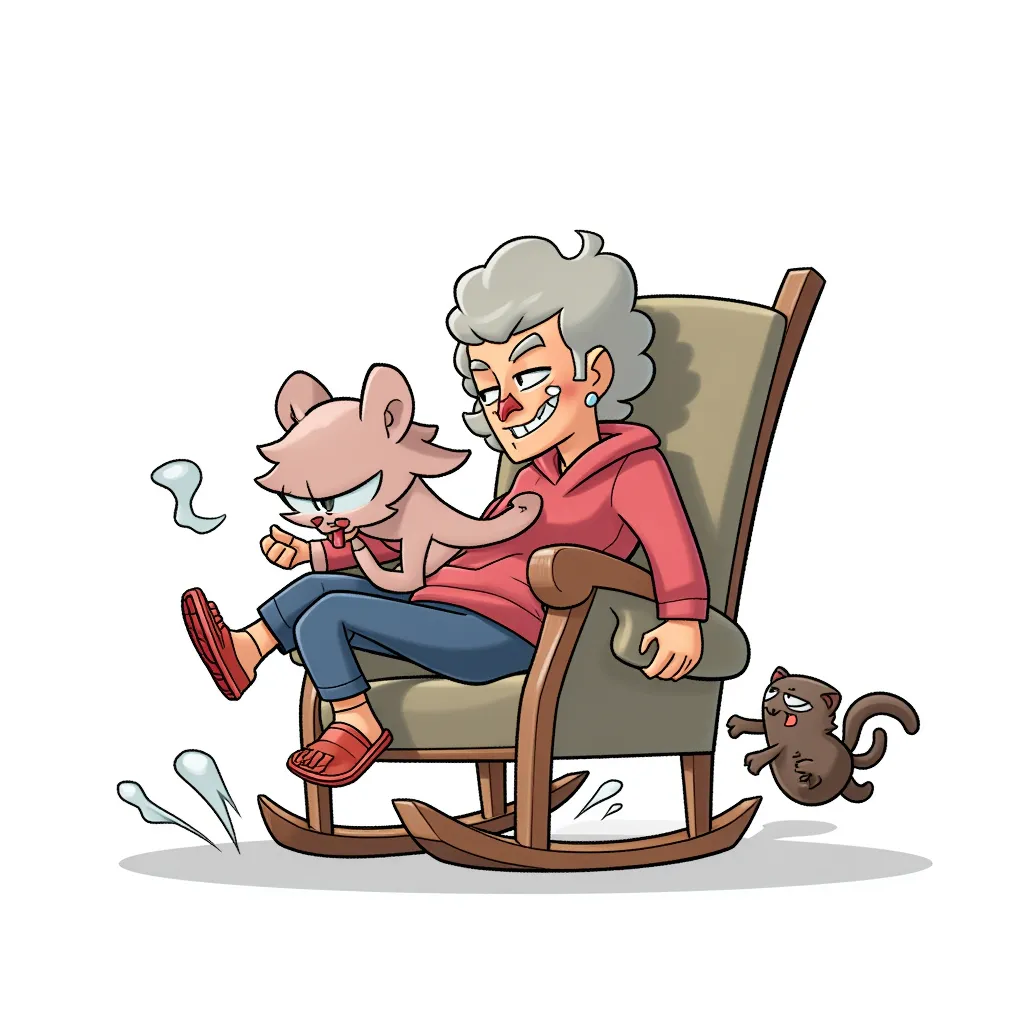 Your grandma's chair came to life and now is non-chalantly chasing her cat around the living room.