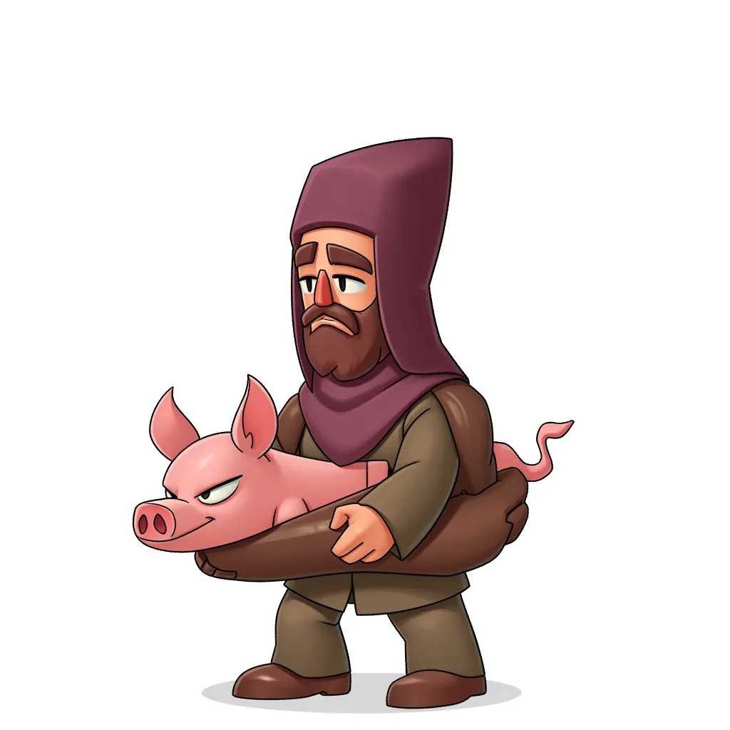 muslim carrying a pig
