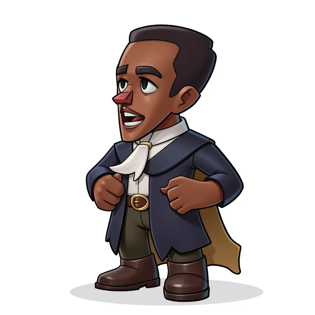 Supreme Court Justice Jackson as a runaway slave with a retarded looking face and idiot drool moron bitch