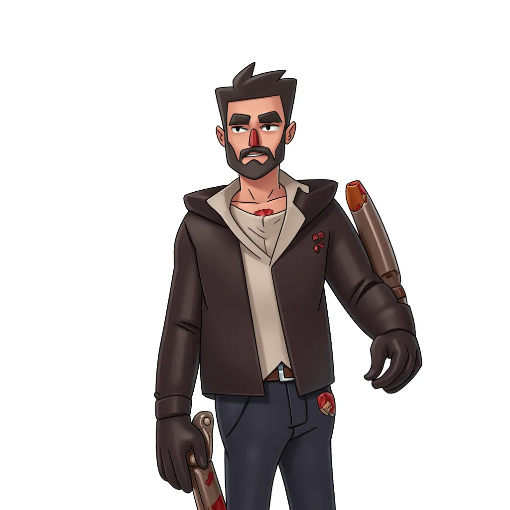 a photo of a murder scene photorealistic in the style of AIBG, white background