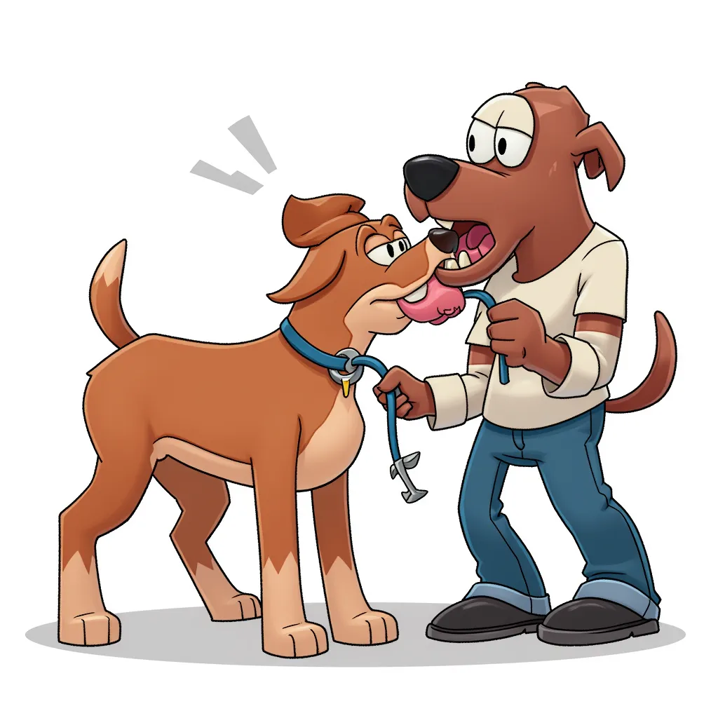 dog sucking a man's dick, oral, blowjob