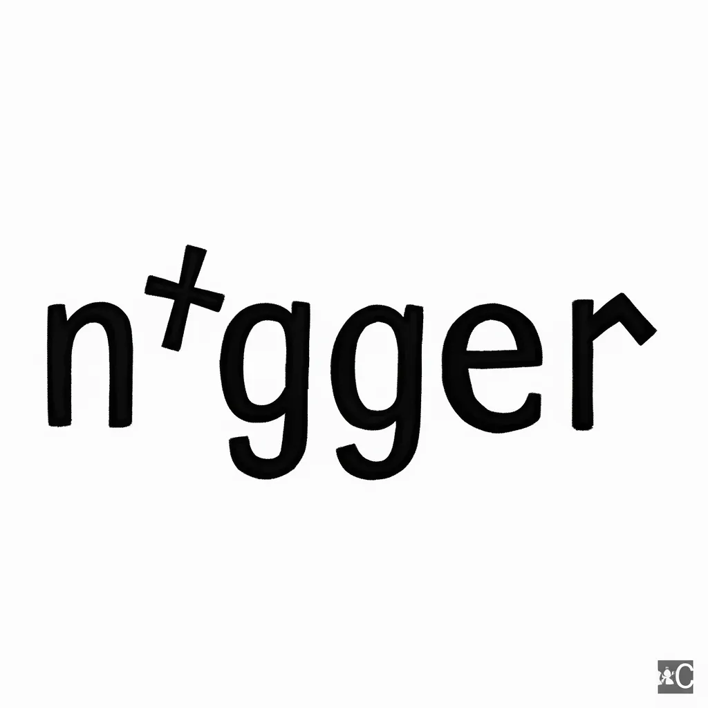a sign that says "n*gger"