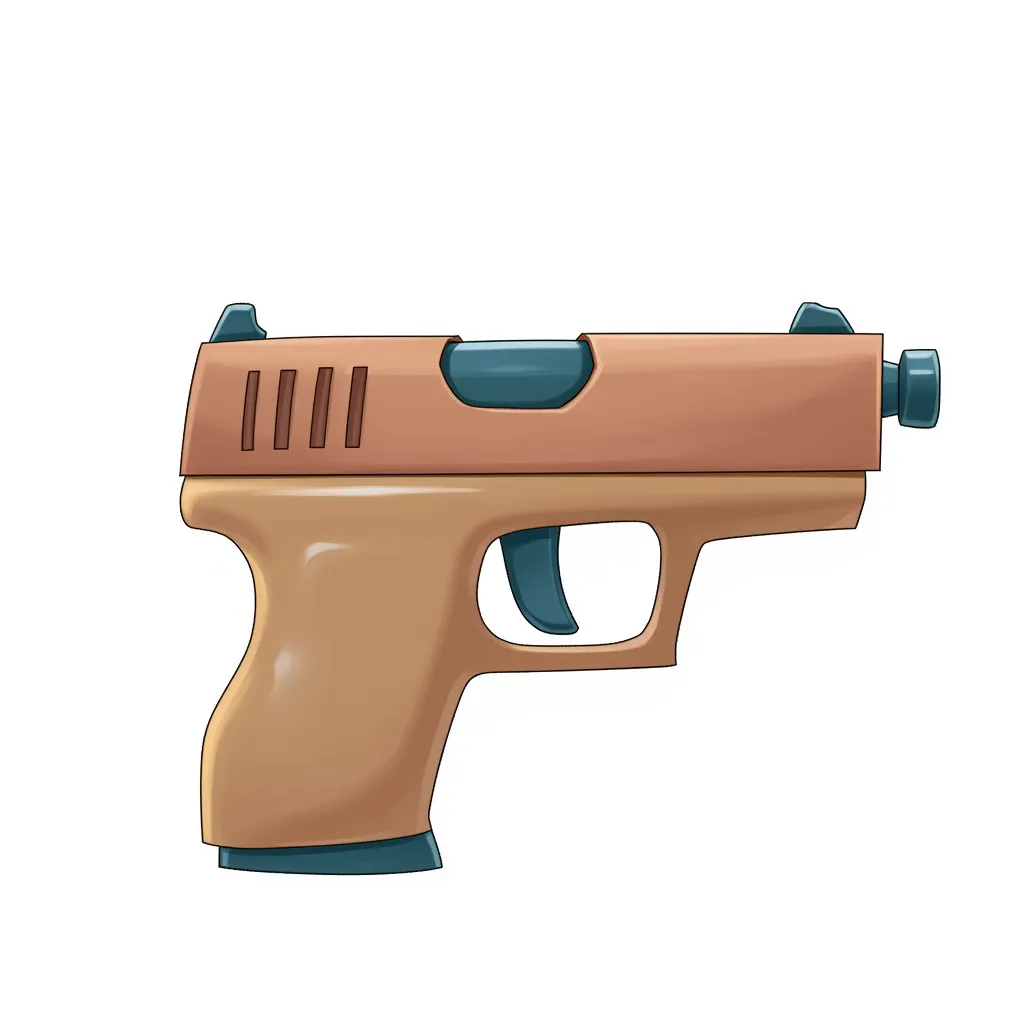 a flesh colored gun