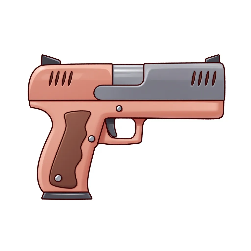 a flesh colored gun