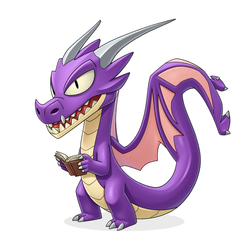 A big purple dragon, she writes the most fearsome book reviews.