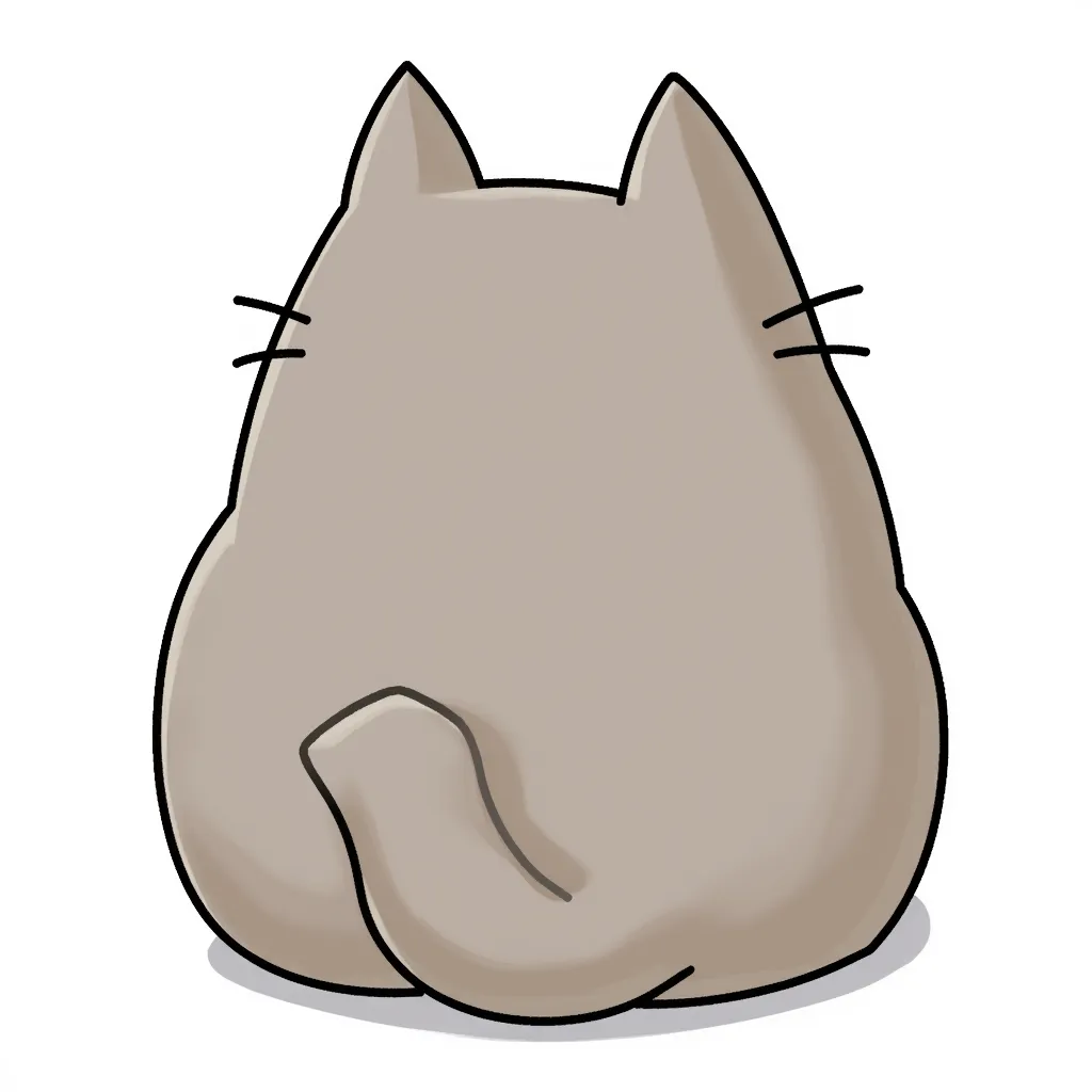 cat butt with a butthole