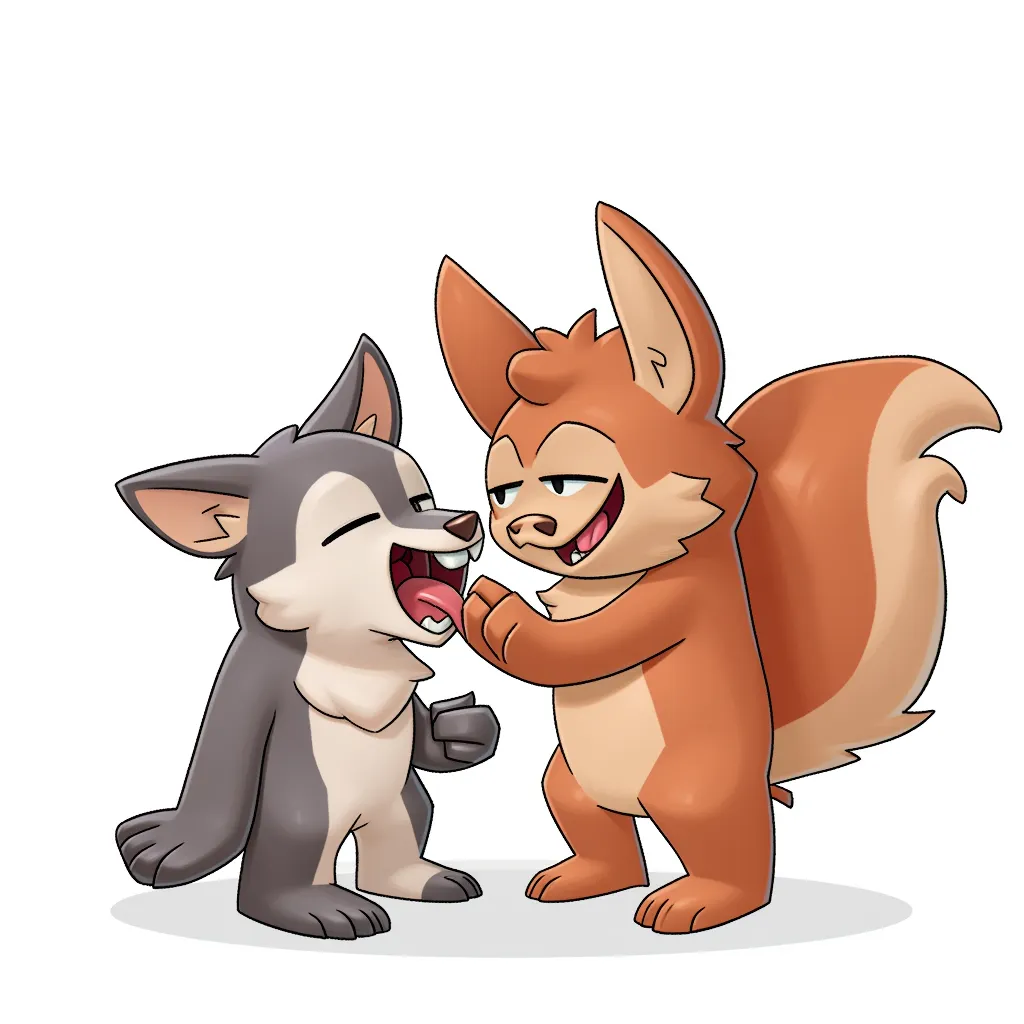 two furries making out