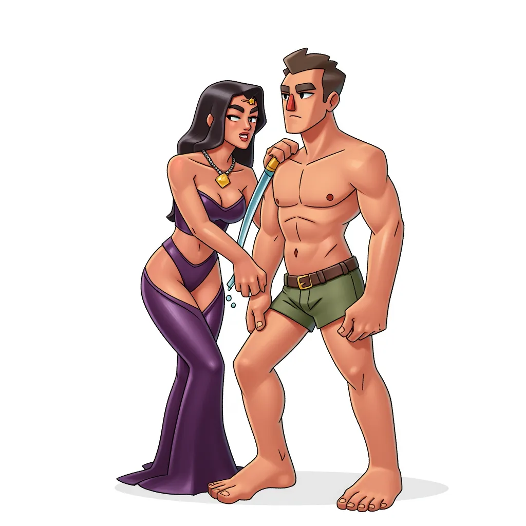 bdsm dominatrix pissing on naked man