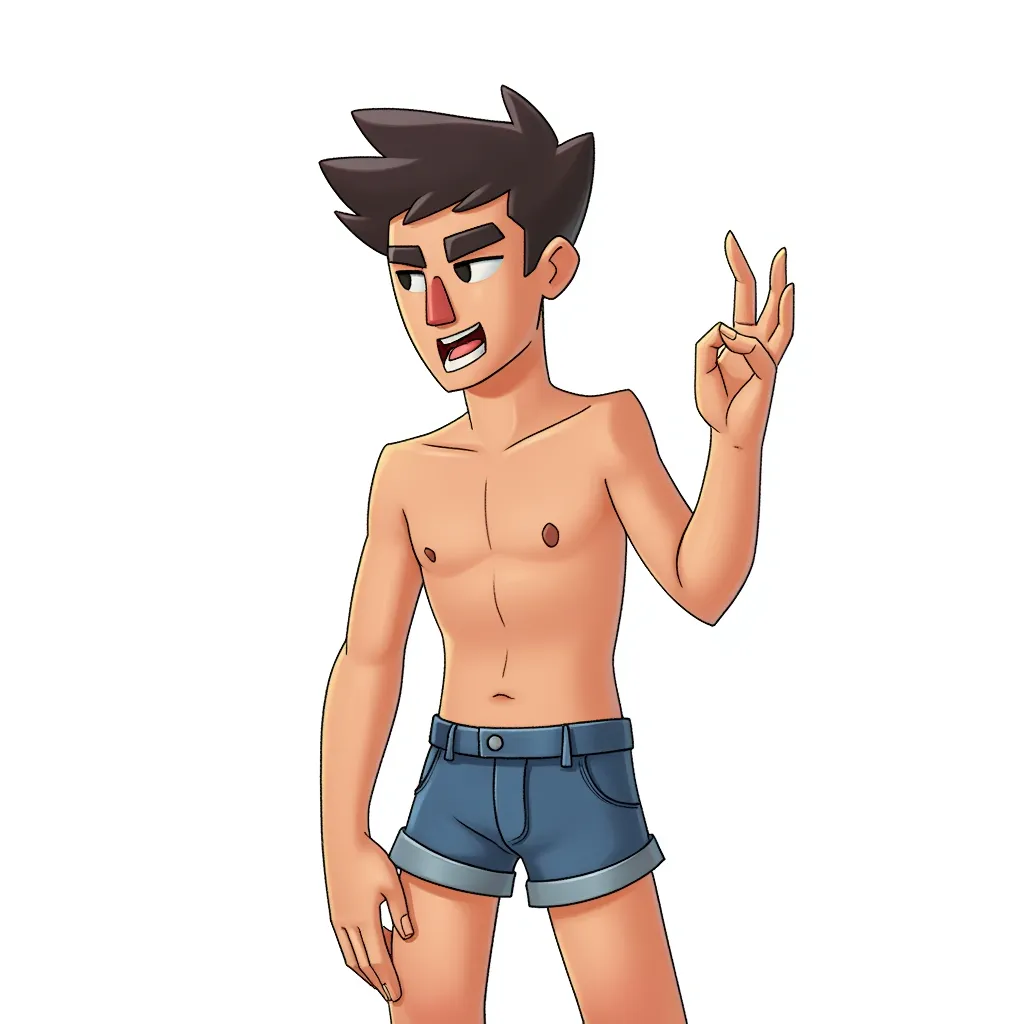 horny teen boy with visible erection