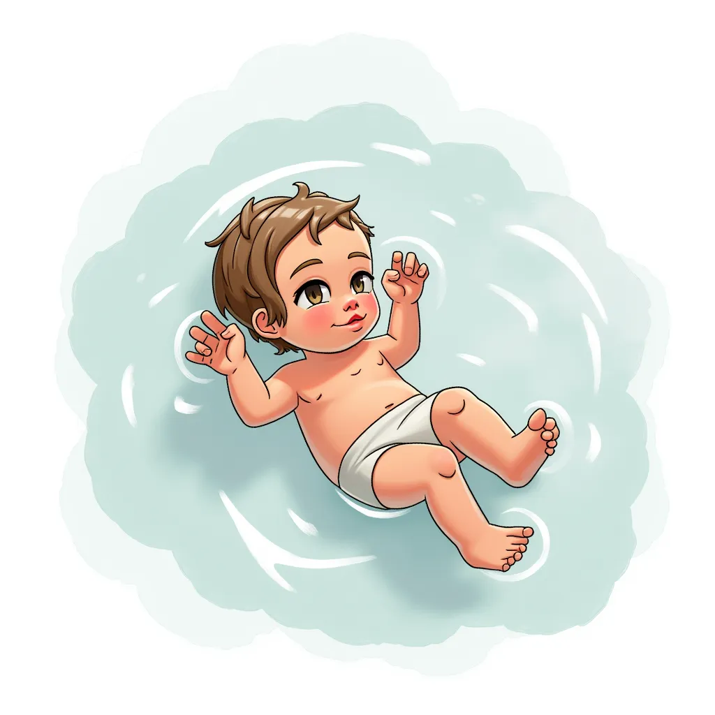 a naked baby floating in water, the nirvana album cover