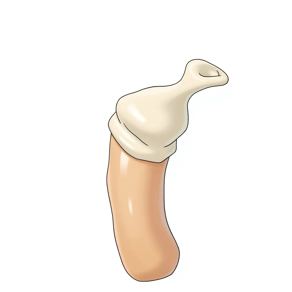 a fleshy cylndrical tube that spurts whipped cream