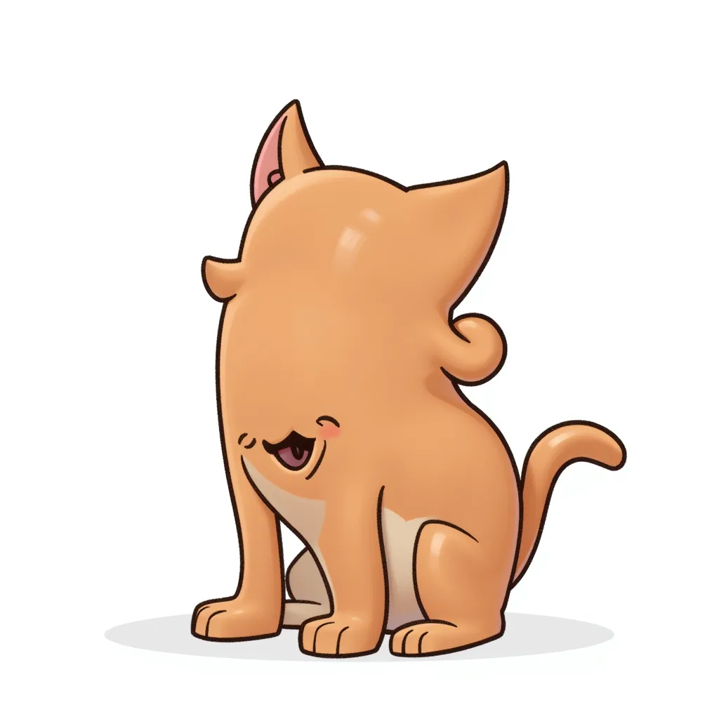 cat butt with a butthole