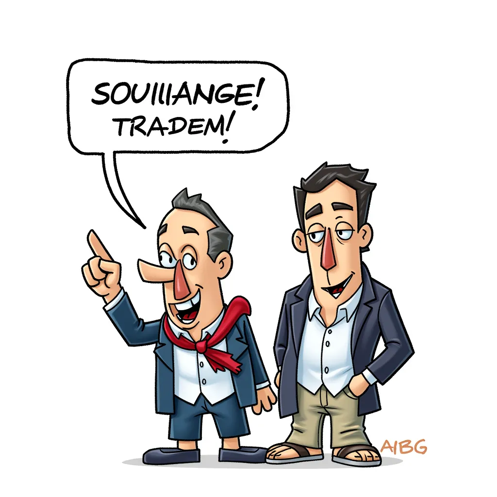 Charlie Hebdo offensive cartoon in the style of AIBG, white background