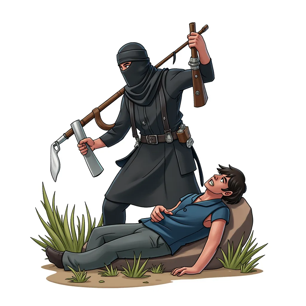 an islamic jihadist decapitating a person
