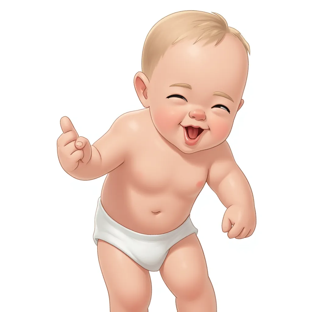 A baby giving me the middle finger