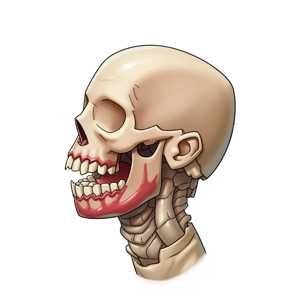 Partial decapitation of a human corpse