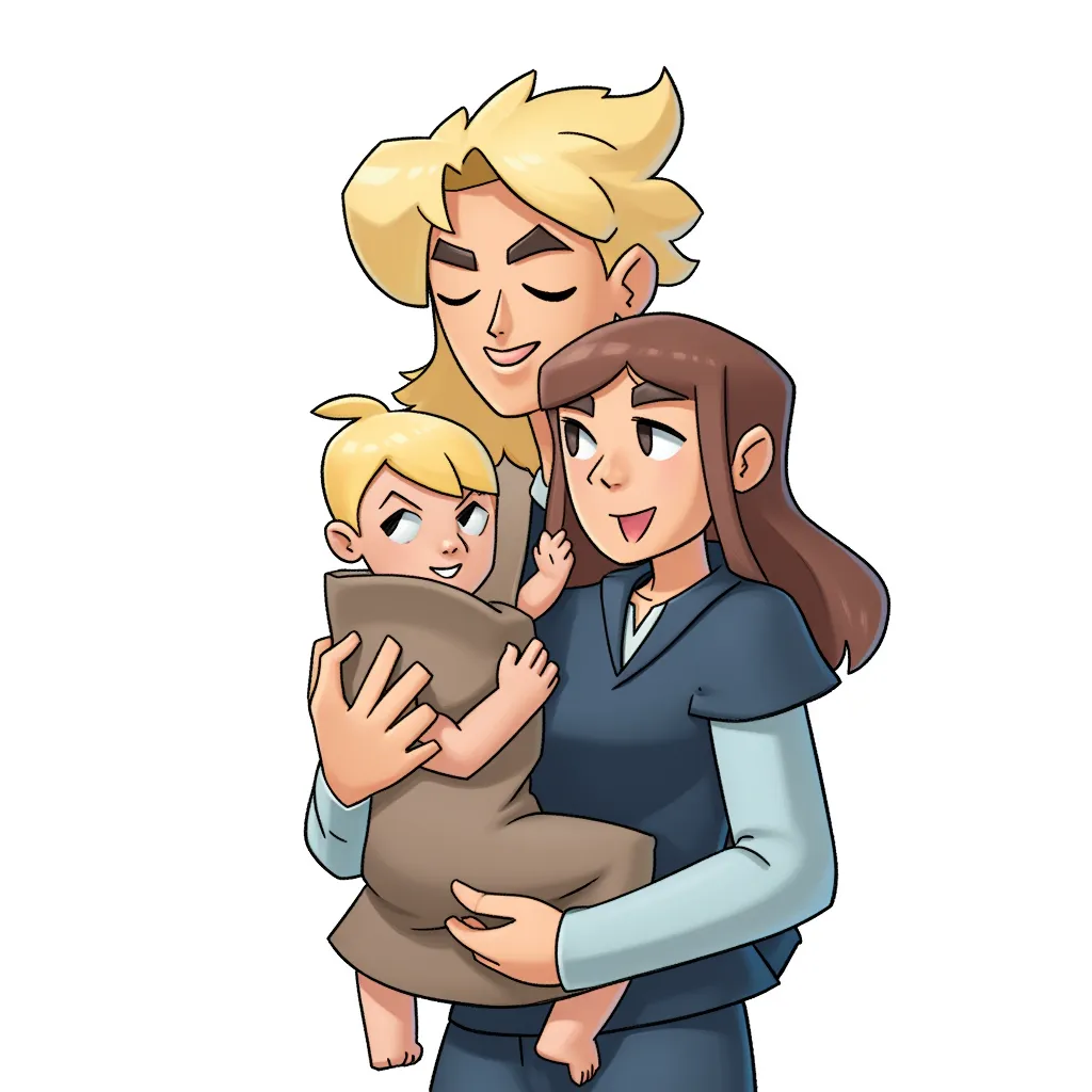 super hot mom carrying her baby