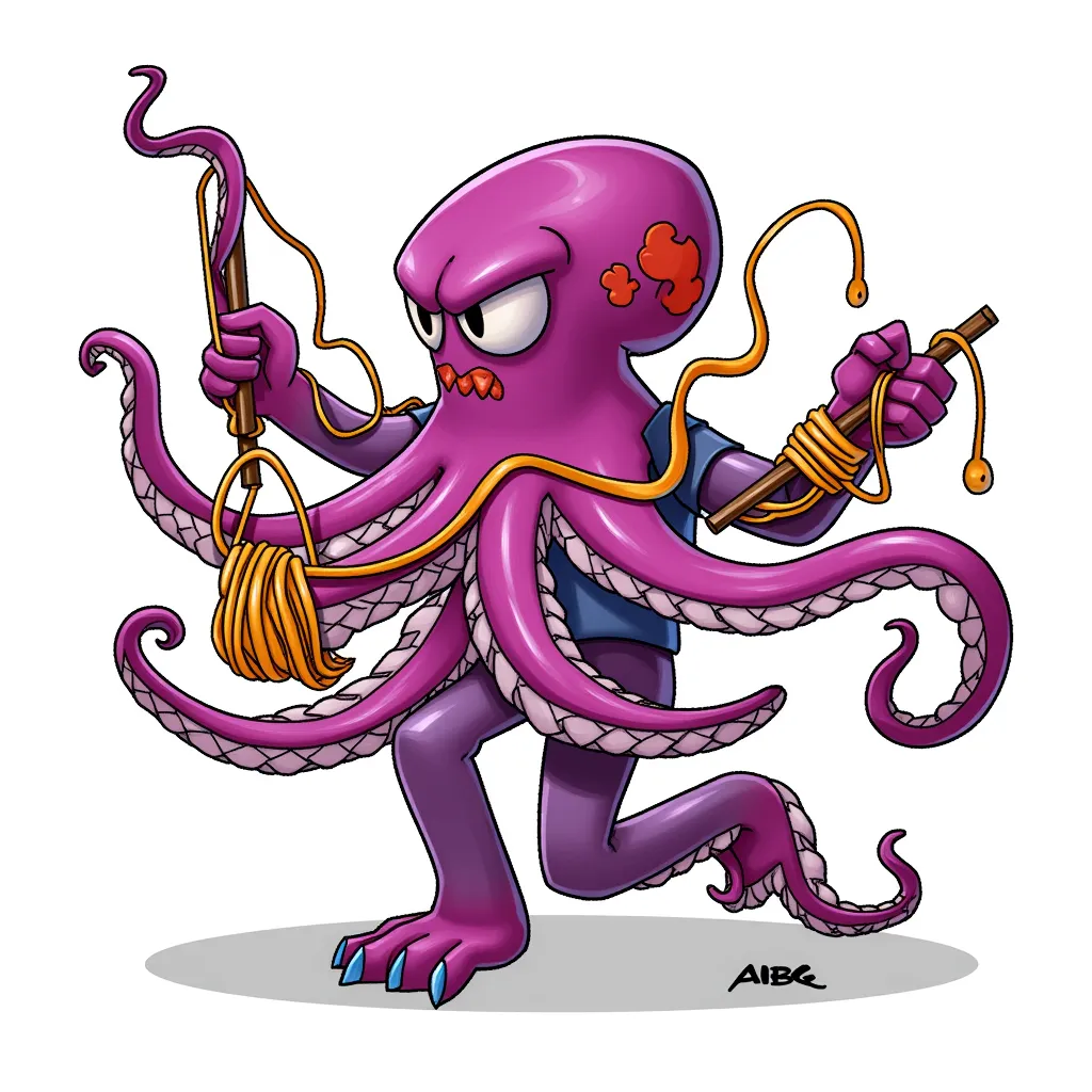 Knitting octopus, what started as
a hipster hobby turned into a
martial art.