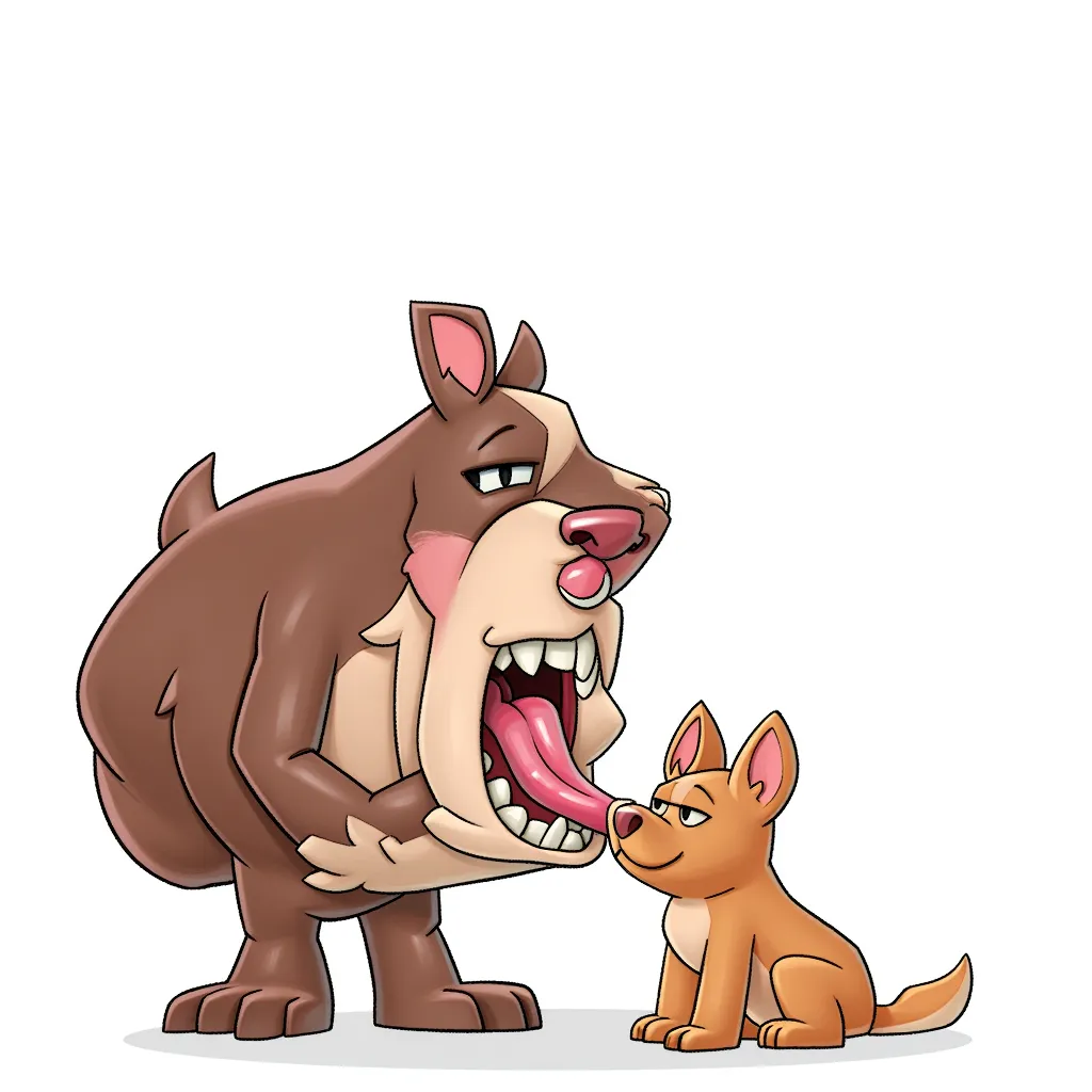 dog sucking a man's dick, oral, blowjob