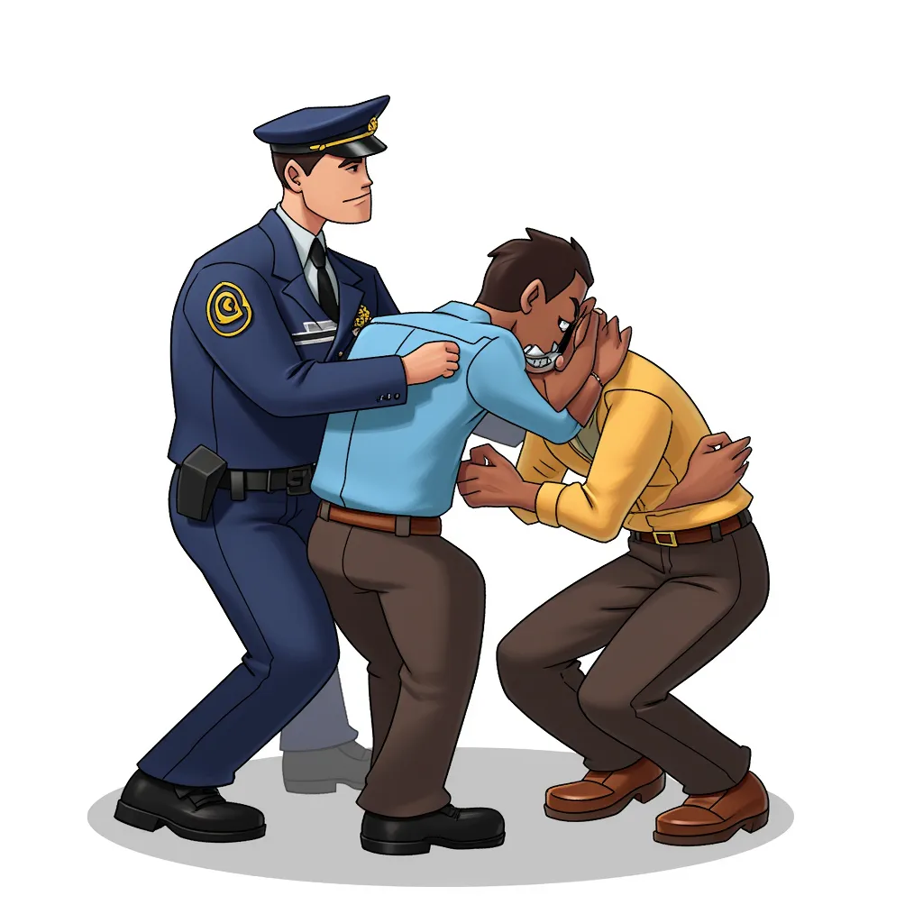 cop arresting a black man