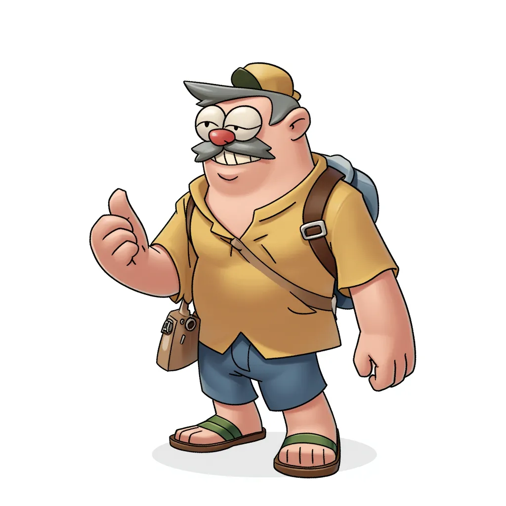 a total fucking doofus looking creature in AIBG style, white background