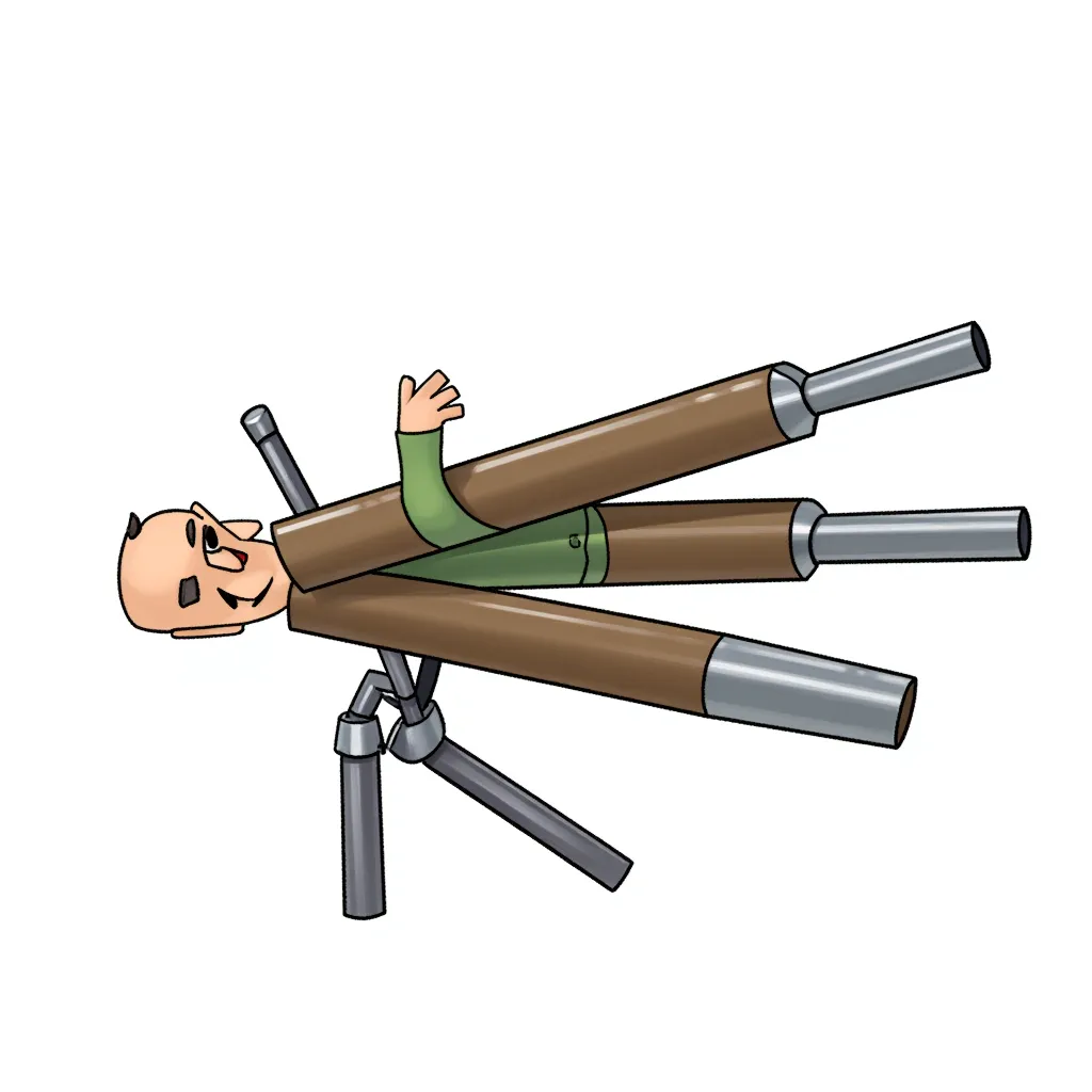 bazookas with a human attached to it