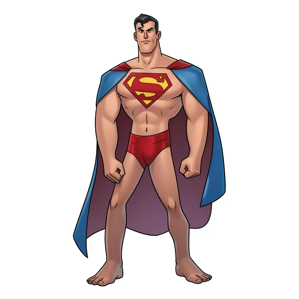 Superman, but naked