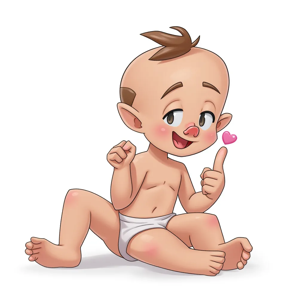 A baby giving me the middle finger