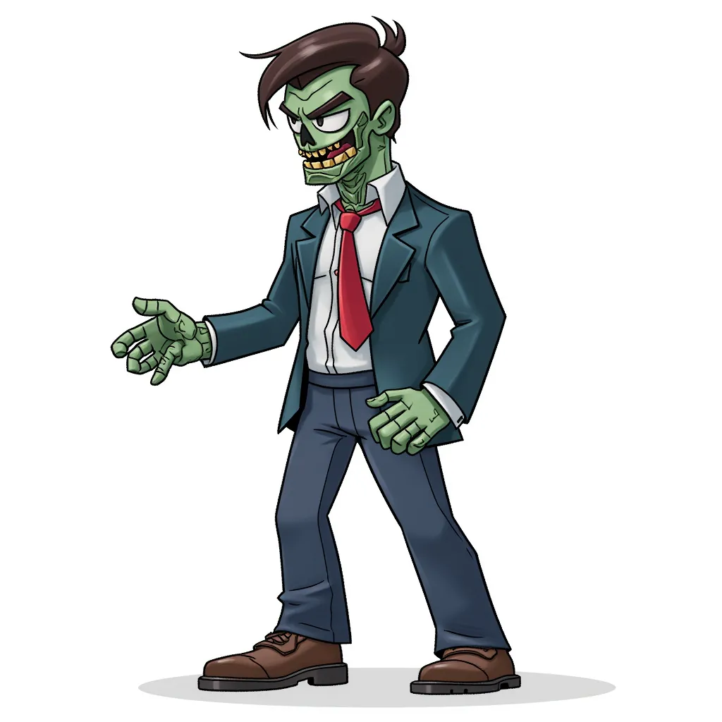 zombie charlie kirk, american hero, full body