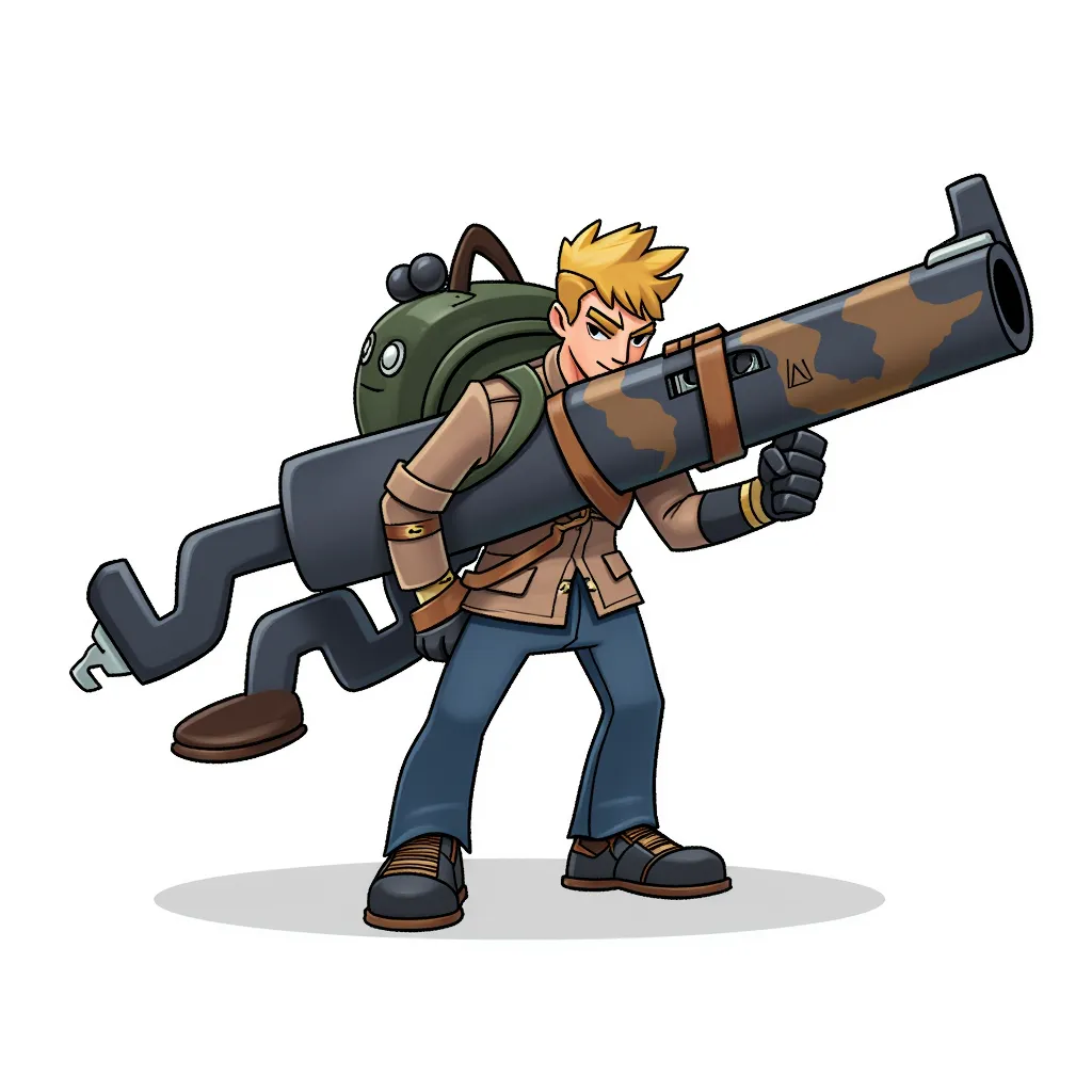 bazookas with a human attached to it