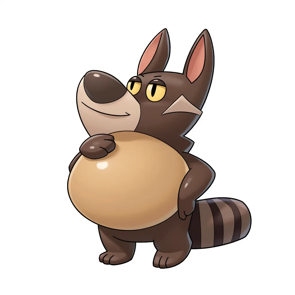 a raccoon with a giant scrotum