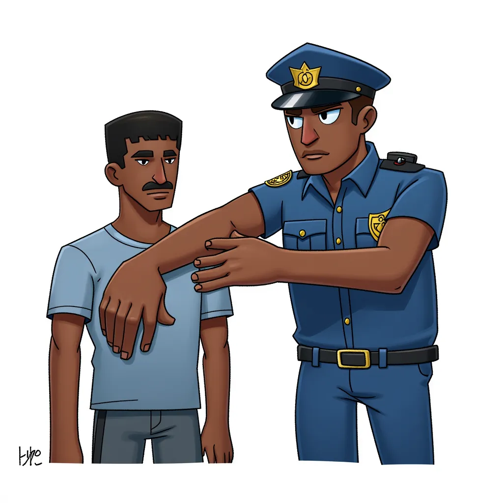 cop arresting a black man