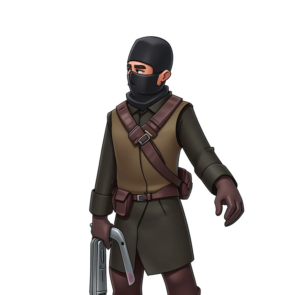 muslim suicide bomber terrorist in the style of AIBG, white background