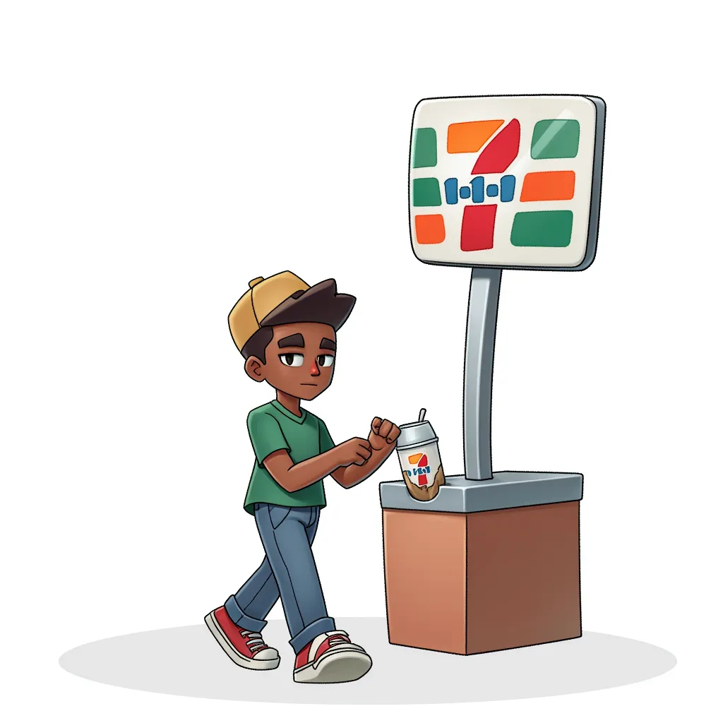 black teen robbing a 7/11