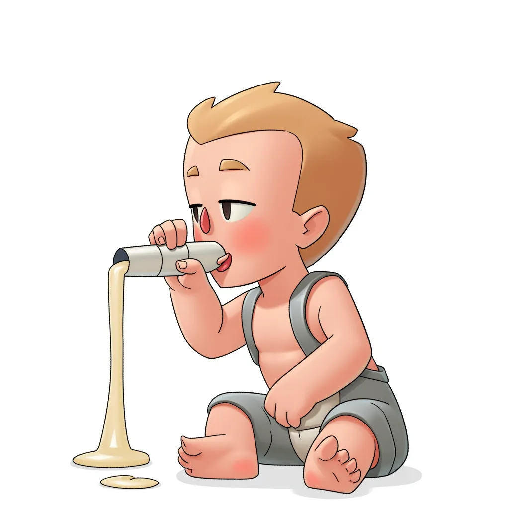 baby blowing some coke