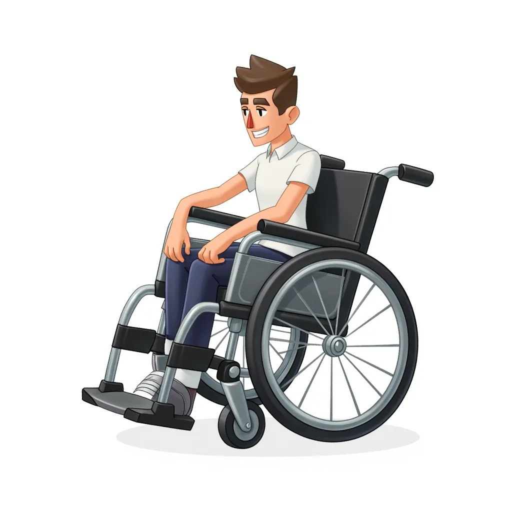 a retard in a wheelchair