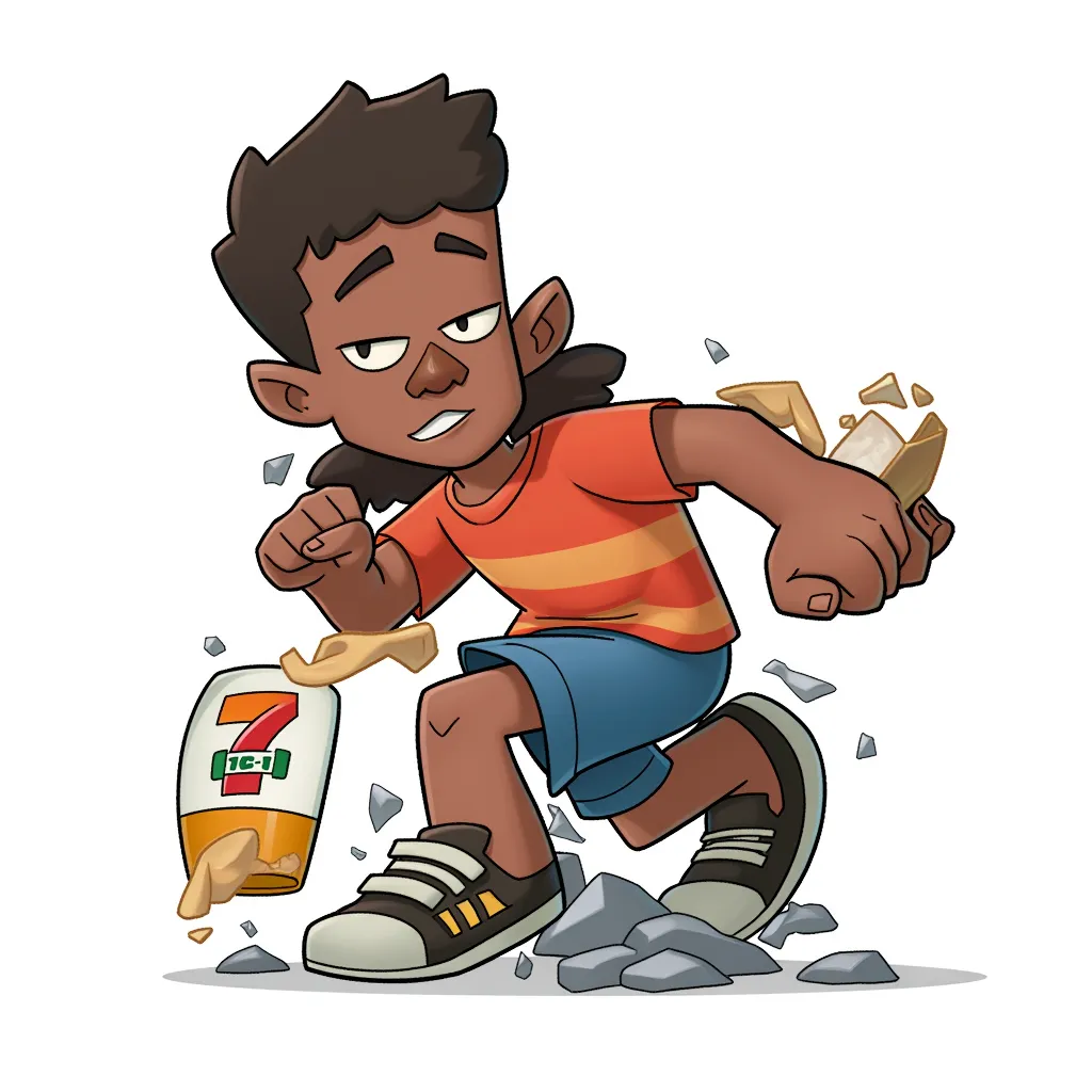 black teen robbing a 7/11