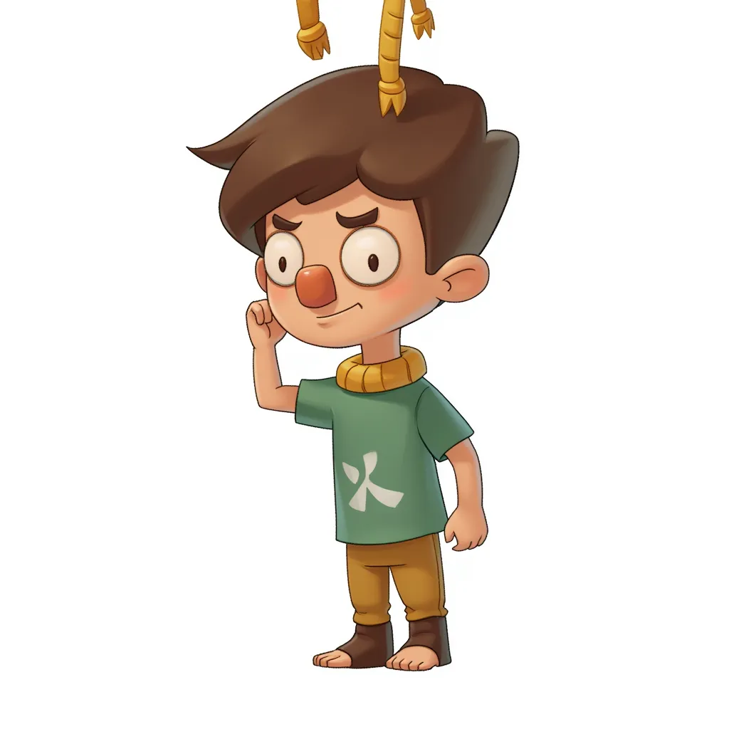 boy with a noose around neck, hanging from the ceiling