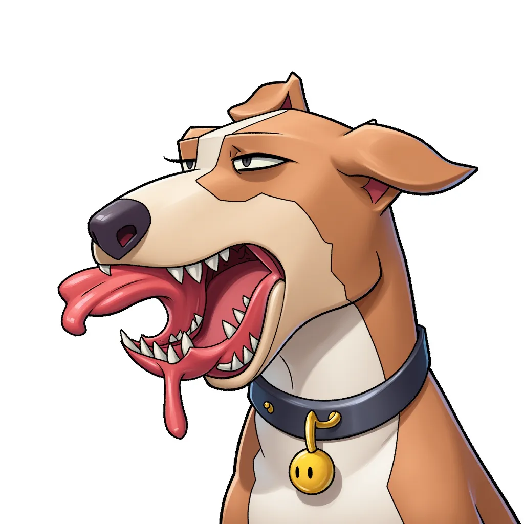 dog sucking a man's dick, oral, blowjob in the style of AIBG, white background